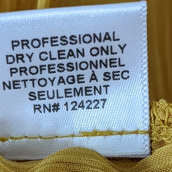 MISA Los Angeles ruffled collar puff sleeves mustard yellow viscose blouse Small - Picture 8 of 11